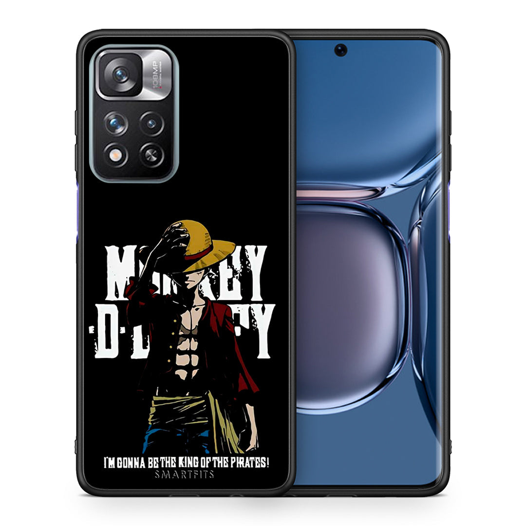 Θήκη Xiaomi Redmi Note 11 Pro/11 Pro+ Pirate King από τη Smartfits με σχέδιο στο πίσω μέρος και μαύρο περίβλημα | Xiaomi Redmi Note 11 Pro/11 Pro+ Pirate King case with colorful back and black bezels