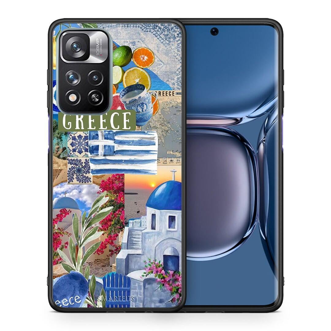 Θήκη Xiaomi Redmi Note 11 Pro / 11 Pro+ All Greek από τη Smartfits με σχέδιο στο πίσω μέρος και μαύρο περίβλημα | Xiaomi Redmi Note 11 Pro / 11 Pro+ All Greek case with colorful back and black bezels