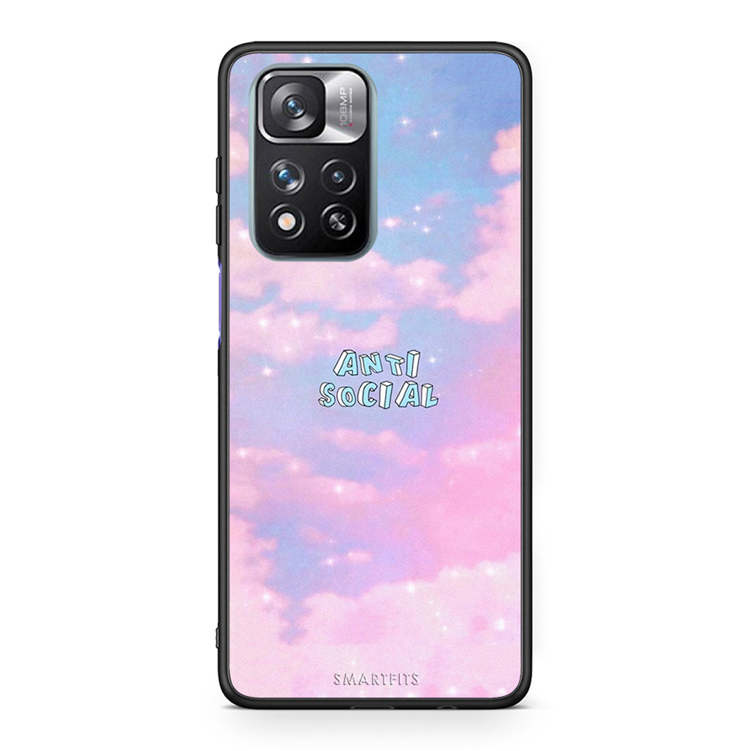 Xiaomi Redmi Note 11 Pro / 11 Pro+ Anti Social Θήκη Αγίου Βαλεντίνου από τη Smartfits με σχέδιο στο πίσω μέρος και μαύρο περίβλημα | Smartphone case with colorful back and black bezels by Smartfits