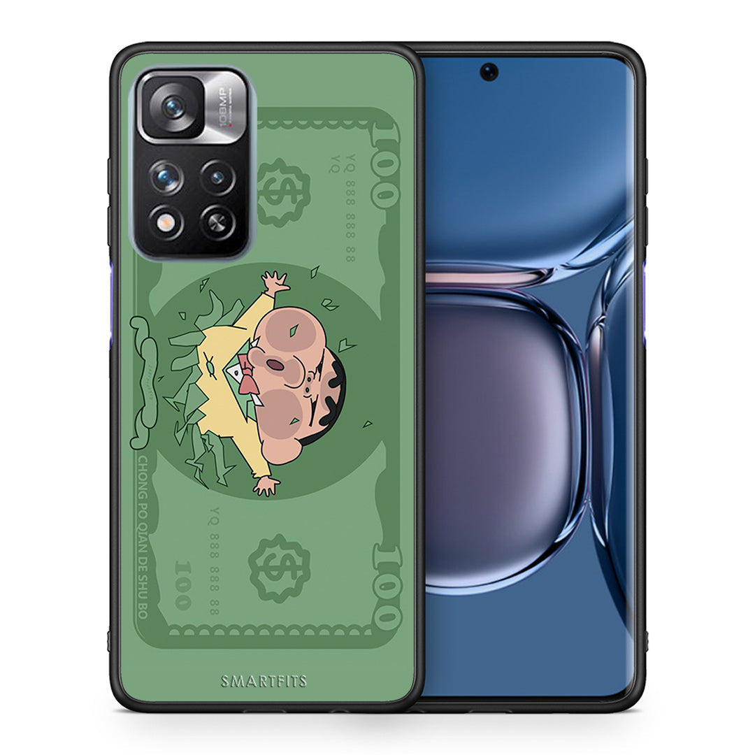 Θήκη Αγίου Βαλεντίνου Xiaomi Redmi Note 11 Pro / 11 Pro+ Big Money από τη Smartfits με σχέδιο στο πίσω μέρος και μαύρο περίβλημα | Xiaomi Redmi Note 11 Pro / 11 Pro+ Big Money case with colorful back and black bezels