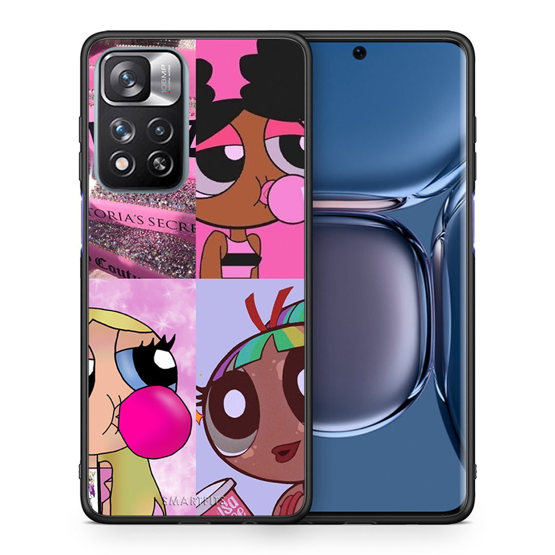 Θήκη Αγίου Βαλεντίνου Xiaomi Redmi Note 11 Pro / 11 Pro+ Bubble Girls από τη Smartfits με σχέδιο στο πίσω μέρος και μαύρο περίβλημα | Xiaomi Redmi Note 11 Pro / 11 Pro+ Bubble Girls case with colorful back and black bezels