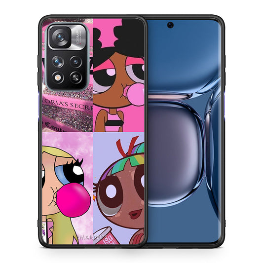 Θήκη Αγίου Βαλεντίνου Xiaomi Redmi Note 11 Pro / 11 Pro+ Bubble Girls από τη Smartfits με σχέδιο στο πίσω μέρος και μαύρο περίβλημα | Xiaomi Redmi Note 11 Pro / 11 Pro+ Bubble Girls case with colorful back and black bezels