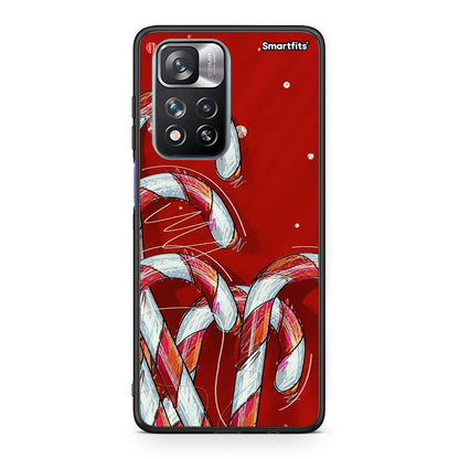 Xiaomi Redmi Note 11 Pro/11 Pro+ Candy Cane θήκη από τη Smartfits με σχέδιο στο πίσω μέρος και μαύρο περίβλημα | Smartphone case with colorful back and black bezels by Smartfits