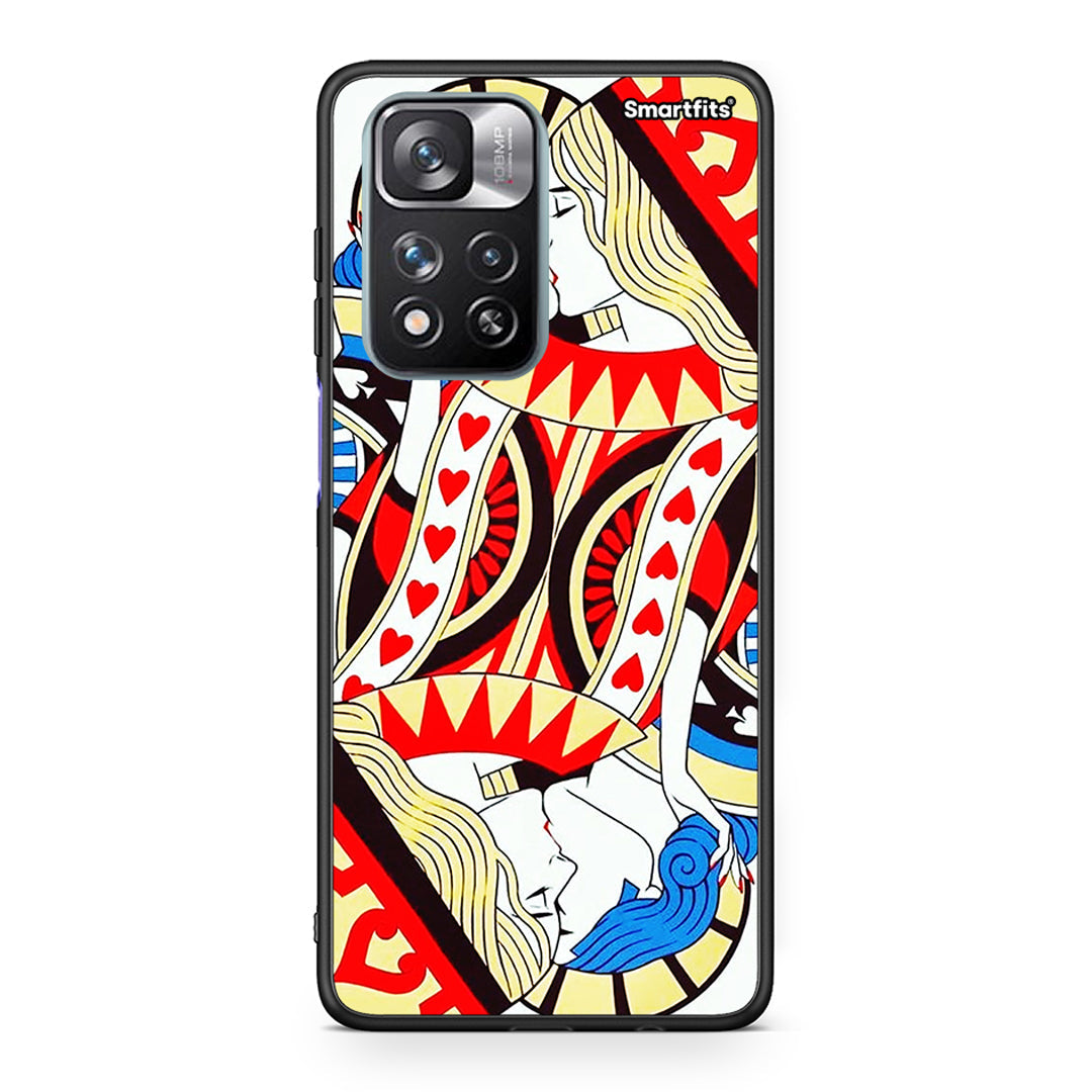 Xiaomi Redmi Note 11 Pro/11 Pro+ Card Love θήκη από τη Smartfits με σχέδιο στο πίσω μέρος και μαύρο περίβλημα | Smartphone case with colorful back and black bezels by Smartfits