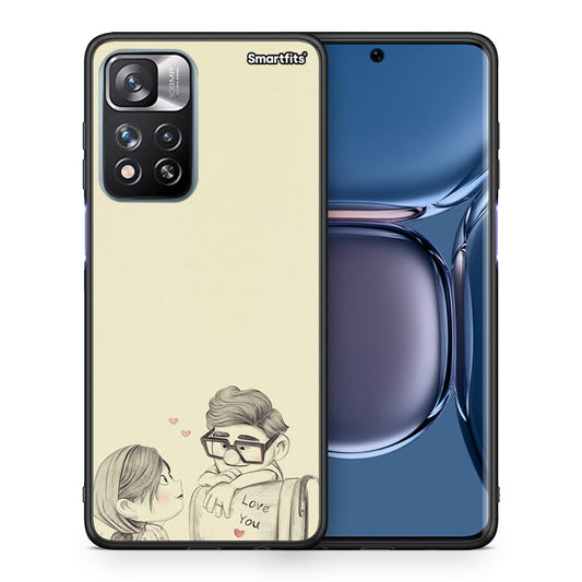 Θήκη Xiaomi Redmi Note 11 Pro/11 Pro+ Carl And Ellie από τη Smartfits με σχέδιο στο πίσω μέρος και μαύρο περίβλημα | Xiaomi Redmi Note 11 Pro/11 Pro+ Carl And Ellie case with colorful back and black bezels