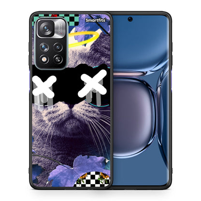 Θήκη Xiaomi Redmi Note 11 Pro/11 Pro+ Cat Collage από τη Smartfits με σχέδιο στο πίσω μέρος και μαύρο περίβλημα | Xiaomi Redmi Note 11 Pro/11 Pro+ Cat Collage case with colorful back and black bezels