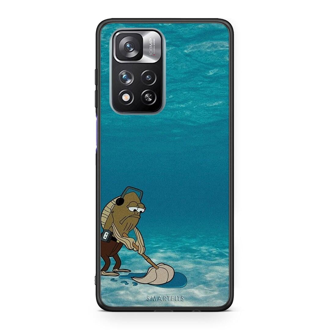 Xiaomi Redmi Note 11 Pro / 11 Pro+ Clean The Ocean Θήκη από τη Smartfits με σχέδιο στο πίσω μέρος και μαύρο περίβλημα | Smartphone case with colorful back and black bezels by Smartfits
