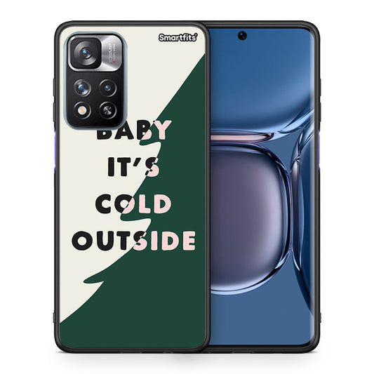 Θήκη Xiaomi Redmi Note 11 Pro/11 Pro+ Cold Outside από τη Smartfits με σχέδιο στο πίσω μέρος και μαύρο περίβλημα | Xiaomi Redmi Note 11 Pro/11 Pro+ Cold Outside case with colorful back and black bezels