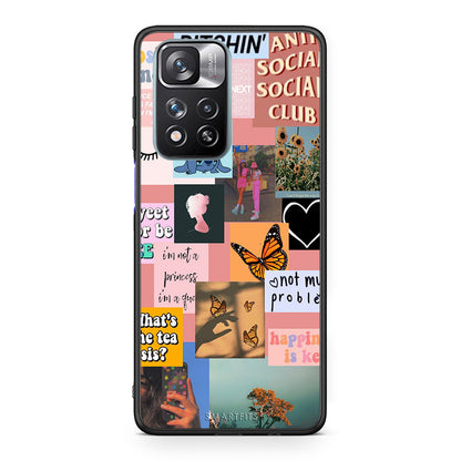 Xiaomi Redmi Note 11 Pro / 11 Pro+ Collage Bitchin Θήκη Αγίου Βαλεντίνου από τη Smartfits με σχέδιο στο πίσω μέρος και μαύρο περίβλημα | Smartphone case with colorful back and black bezels by Smartfits