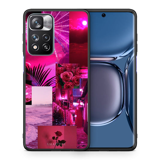 Θήκη Αγίου Βαλεντίνου Xiaomi Redmi Note 11 Pro / 11 Pro+ Collage Red Roses από τη Smartfits με σχέδιο στο πίσω μέρος και μαύρο περίβλημα | Xiaomi Redmi Note 11 Pro / 11 Pro+ Collage Red Roses case with colorful back and black bezels