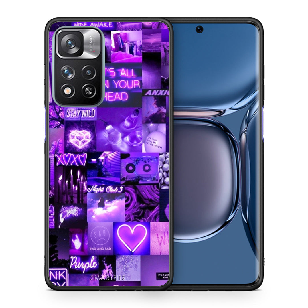 Θήκη Αγίου Βαλεντίνου Xiaomi Redmi Note 11 Pro / 11 Pro+ Collage Stay Wild από τη Smartfits με σχέδιο στο πίσω μέρος και μαύρο περίβλημα | Xiaomi Redmi Note 11 Pro / 11 Pro+ Collage Stay Wild case with colorful back and black bezels