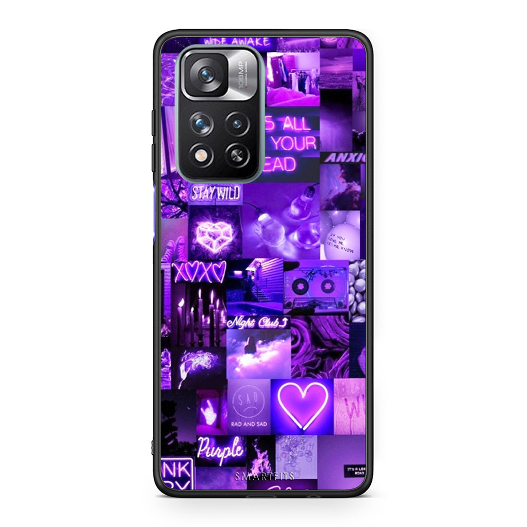 Xiaomi Redmi Note 11 Pro / 11 Pro+ Collage Stay Wild Θήκη Αγίου Βαλεντίνου από τη Smartfits με σχέδιο στο πίσω μέρος και μαύρο περίβλημα | Smartphone case with colorful back and black bezels by Smartfits