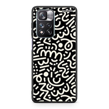 Xiaomi Redmi Note 11 Pro / 11 Pro+ Doodle Art Θήκη από τη Smartfits με σχέδιο στο πίσω μέρος και μαύρο περίβλημα | Smartphone case with colorful back and black bezels by Smartfits