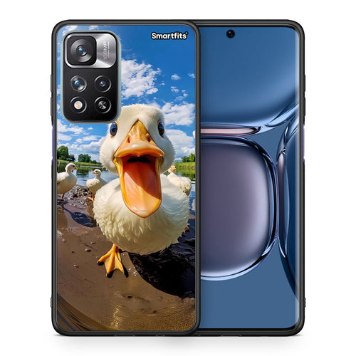 Θήκη Xiaomi Redmi Note 11 Pro/11 Pro+ Duck Face από τη Smartfits με σχέδιο στο πίσω μέρος και μαύρο περίβλημα | Xiaomi Redmi Note 11 Pro/11 Pro+ Duck Face case with colorful back and black bezels