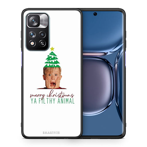 Χριστουγεννιάτικη Θήκη Xiaomi Redmi Note 11 Pro / 11 Pro+ Filthy Animal από τη Smartfits με σχέδιο στο πίσω μέρος και μαύρο περίβλημα | Xiaomi Redmi Note 11 Pro / 11 Pro+ Filthy Animal case with colorful back and black bezels