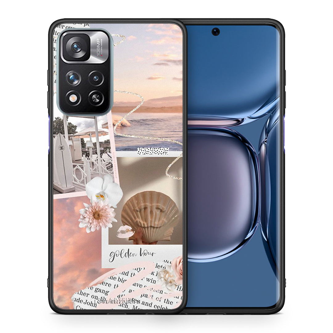 Θήκη Αγίου Βαλεντίνου Xiaomi Redmi Note 11 Pro / 11 Pro+ Golden Hour από τη Smartfits με σχέδιο στο πίσω μέρος και μαύρο περίβλημα | Xiaomi Redmi Note 11 Pro / 11 Pro+ Golden Hour case with colorful back and black bezels
