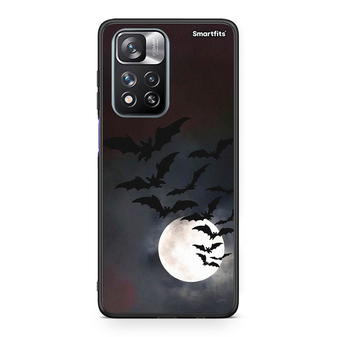 Xiaomi Redmi Note 11 Pro / 11 Pro+ Halloween Bat Night Θήκη από τη Smartfits με σχέδιο στο πίσω μέρος και μαύρο περίβλημα | Smartphone case with colorful back and black bezels by Smartfits