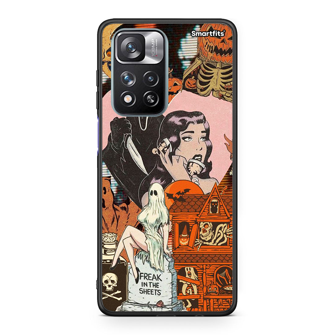 Xiaomi Redmi Note 11 Pro / 11 Pro+ Halloween Collage Θήκη από τη Smartfits με σχέδιο στο πίσω μέρος και μαύρο περίβλημα | Smartphone case with colorful back and black bezels by Smartfits