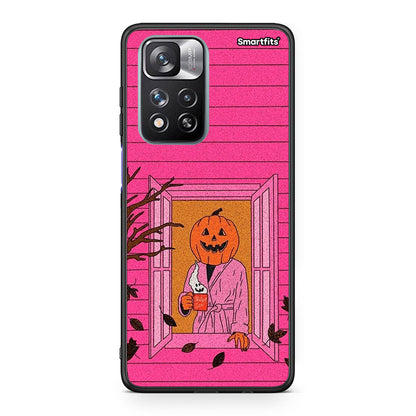 Xiaomi Redmi Note 11 Pro / 11 Pro+ Halloween Pumpkin Lady Θήκη από τη Smartfits με σχέδιο στο πίσω μέρος και μαύρο περίβλημα | Smartphone case with colorful back and black bezels by Smartfits