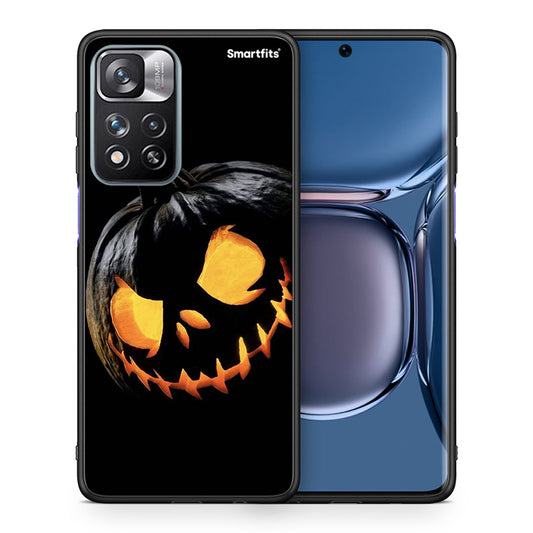 Θήκη Xiaomi Redmi Note 11 Pro / 11 Pro+ Halloween Scary Pumpkin από τη Smartfits με σχέδιο στο πίσω μέρος και μαύρο περίβλημα | Xiaomi Redmi Note 11 Pro / 11 Pro+ Halloween Scary Pumpkin case with colorful back and black bezels