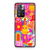 Thumbnail for Xiaomi Redmi Note 11 Pro/11 Pro+ Hippie Love θήκη από τη Smartfits με σχέδιο στο πίσω μέρος και μαύρο περίβλημα | Smartphone case with colorful back and black bezels by Smartfits