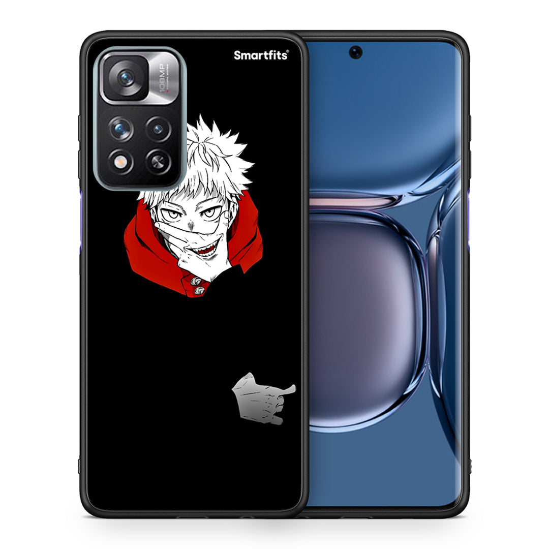 Θήκη Xiaomi Redmi Note 11 Pro/11 Pro+ Itadori Anime από τη Smartfits με σχέδιο στο πίσω μέρος και μαύρο περίβλημα | Xiaomi Redmi Note 11 Pro/11 Pro+ Itadori Anime case with colorful back and black bezels