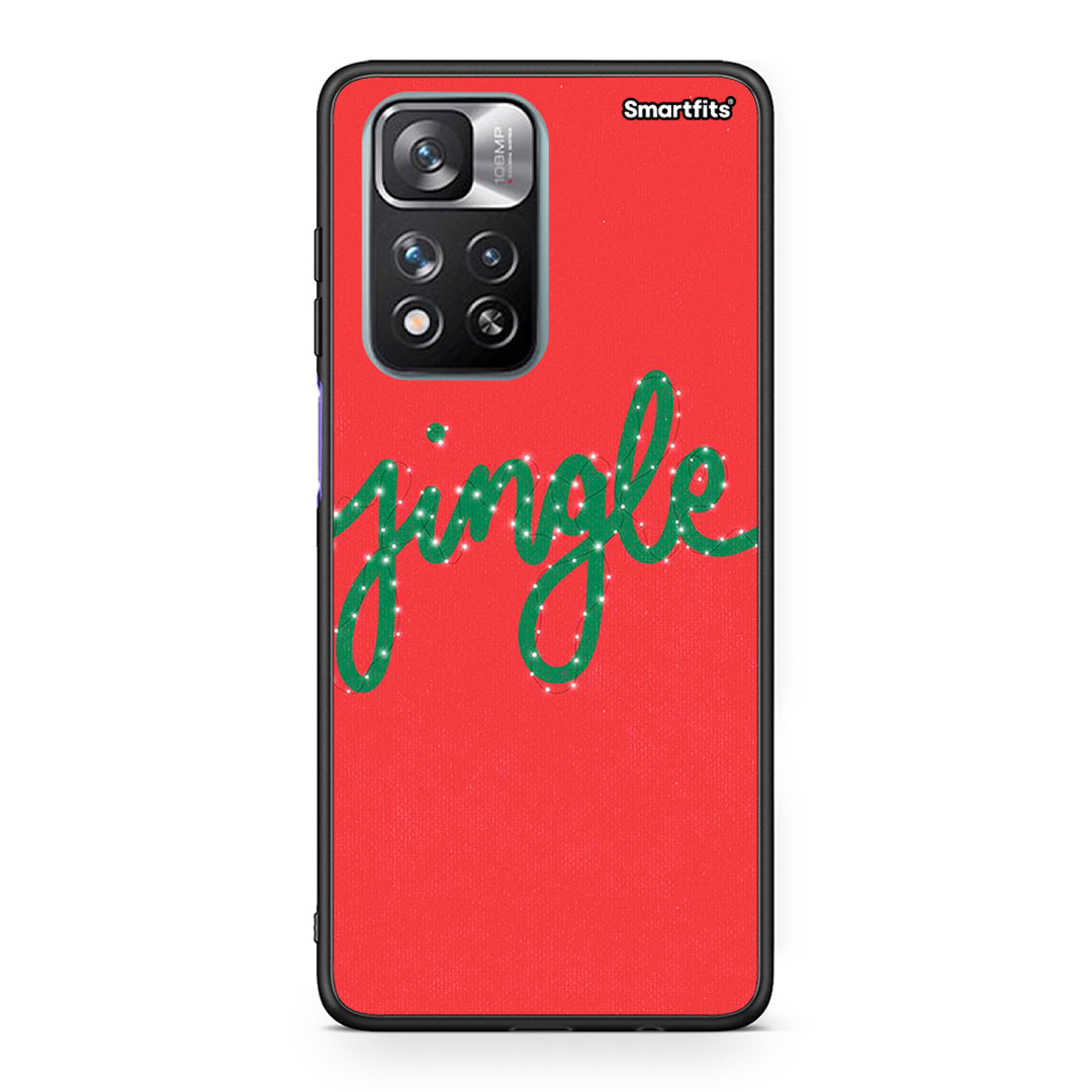 Xiaomi Redmi Note 11 Pro/11 Pro+ Jingle Xmas θήκη από τη Smartfits με σχέδιο στο πίσω μέρος και μαύρο περίβλημα | Smartphone case with colorful back and black bezels by Smartfits