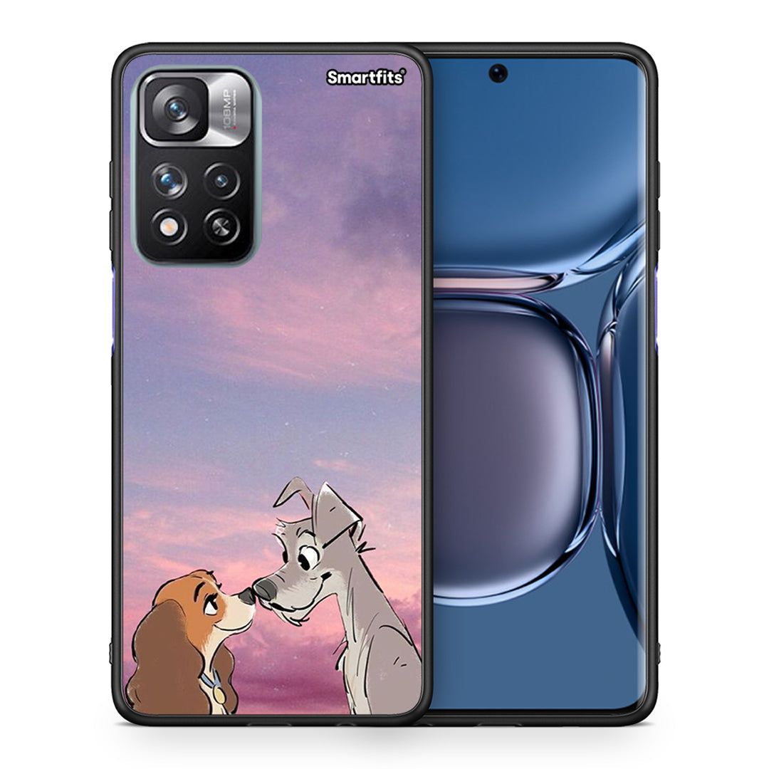 Θήκη Xiaomi Redmi Note 11 Pro/11 Pro+ Lady And Tramp από τη Smartfits με σχέδιο στο πίσω μέρος και μαύρο περίβλημα | Xiaomi Redmi Note 11 Pro/11 Pro+ Lady And Tramp case with colorful back and black bezels