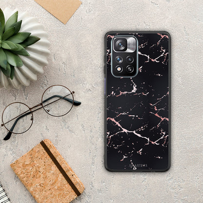 Marble Black Rosegold - Xiaomi Redmi Note 11 Pro+ 5G θήκη