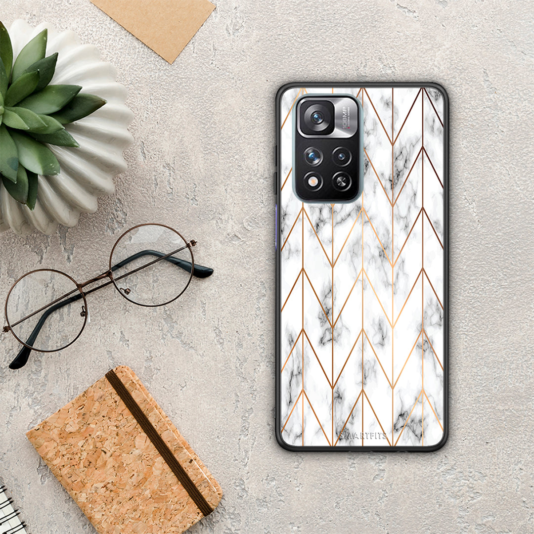 Marble Gold Geometric - Xiaomi Redmi Note 11 Pro+ 5G θήκη