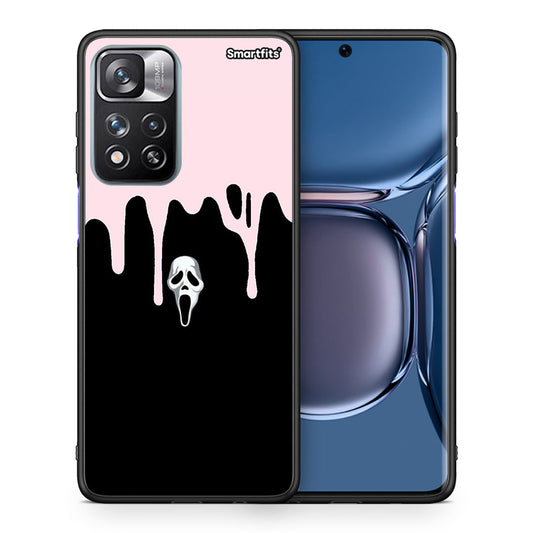 Θήκη Xiaomi Redmi Note 11 Pro / 11 Pro+ Melting Halloween Mask από τη Smartfits με σχέδιο στο πίσω μέρος και μαύρο περίβλημα | Xiaomi Redmi Note 11 Pro / 11 Pro+ Melting Halloween Mask case with colorful back and black bezels