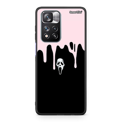 Xiaomi Redmi Note 11 Pro / 11 Pro+ Melting Halloween Mask Θήκη από τη Smartfits με σχέδιο στο πίσω μέρος και μαύρο περίβλημα | Smartphone case with colorful back and black bezels by Smartfits