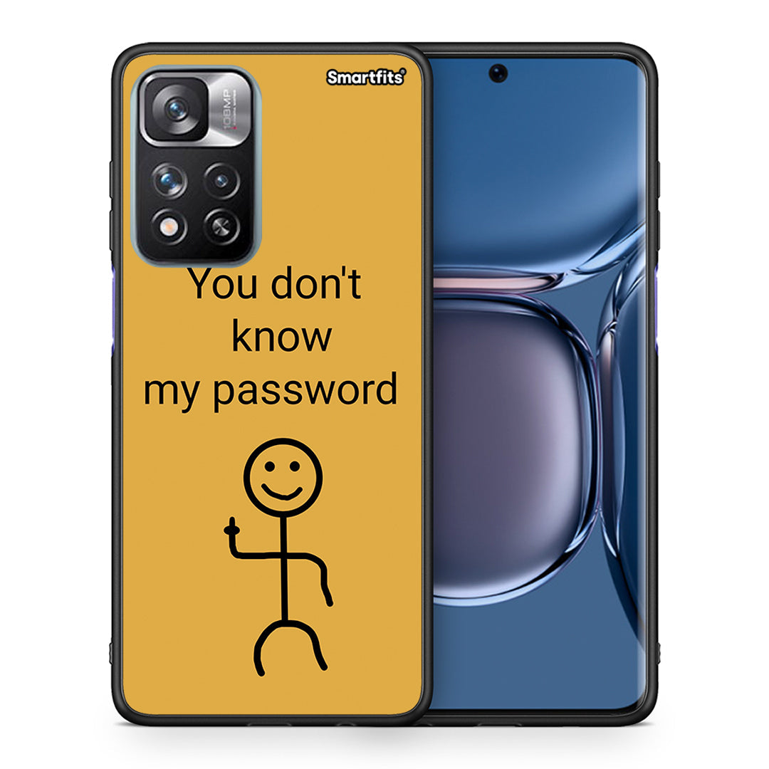 Θήκη Xiaomi Redmi Note 11 Pro / 11 Pro+ My Password από τη Smartfits με σχέδιο στο πίσω μέρος και μαύρο περίβλημα | Xiaomi Redmi Note 11 Pro / 11 Pro+ My Password case with colorful back and black bezels