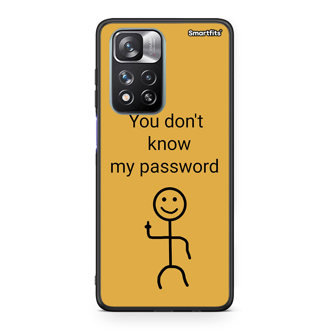 Xiaomi Redmi Note 11 Pro / 11 Pro+ My Password Θήκη από τη Smartfits με σχέδιο στο πίσω μέρος και μαύρο περίβλημα | Smartphone case with colorful back and black bezels by Smartfits