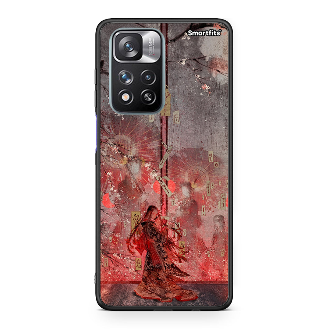 Xiaomi Redmi Note 11 Pro/11 Pro+ Nezuko Kamado θήκη από τη Smartfits με σχέδιο στο πίσω μέρος και μαύρο περίβλημα | Smartphone case with colorful back and black bezels by Smartfits