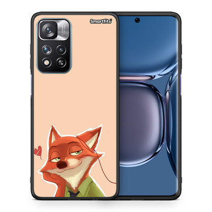 Θήκη Xiaomi Redmi Note 11 Pro/11 Pro+ Nick Wilde And Judy Hopps Love 1 από τη Smartfits με σχέδιο στο πίσω μέρος και μαύρο περίβλημα | Xiaomi Redmi Note 11 Pro/11 Pro+ Nick Wilde And Judy Hopps Love 1 case with colorful back and black bezels