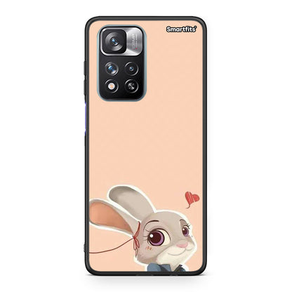 Xiaomi Redmi Note 11 Pro/11 Pro+ Nick Wilde And Judy Hopps Love 2 θήκη από τη Smartfits με σχέδιο στο πίσω μέρος και μαύρο περίβλημα | Smartphone case with colorful back and black bezels by Smartfits