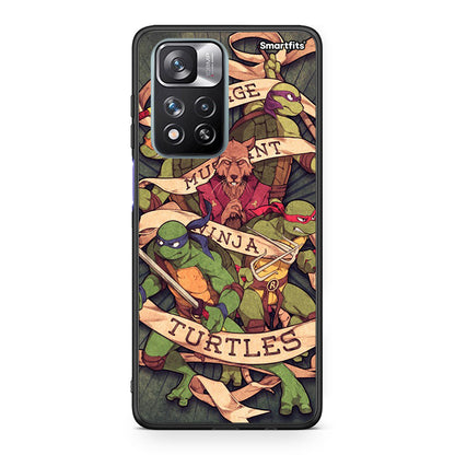 Xiaomi Redmi Note 11 Pro/11 Pro+ Ninja Turtles θήκη από τη Smartfits με σχέδιο στο πίσω μέρος και μαύρο περίβλημα | Smartphone case with colorful back and black bezels by Smartfits