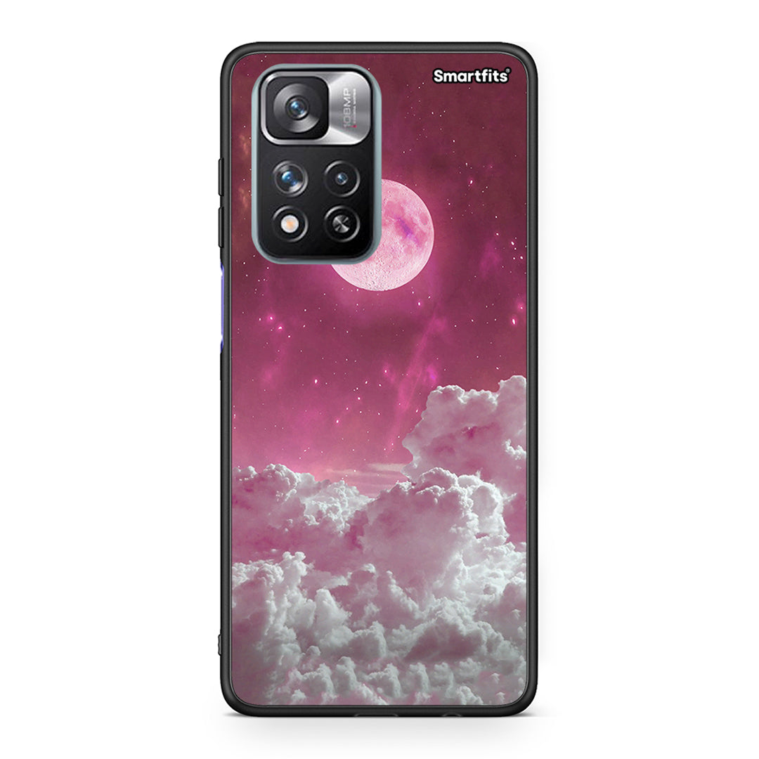 Xiaomi Redmi Note 11 Pro / 11 Pro+ Pink Moon Θήκη από τη Smartfits με σχέδιο στο πίσω μέρος και μαύρο περίβλημα | Smartphone case with colorful back and black bezels by Smartfits