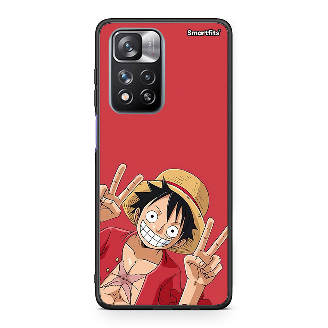 Xiaomi Redmi Note 11 Pro / 11 Pro+ Pirate Luffy Θήκη από τη Smartfits με σχέδιο στο πίσω μέρος και μαύρο περίβλημα | Smartphone case with colorful back and black bezels by Smartfits