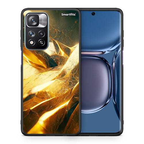 Θήκη Xiaomi Redmi Note 11 Pro/11 Pro+ Real Gold από τη Smartfits με σχέδιο στο πίσω μέρος και μαύρο περίβλημα | Xiaomi Redmi Note 11 Pro/11 Pro+ Real Gold case with colorful back and black bezels