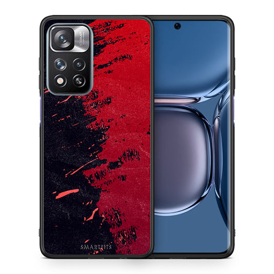 Θήκη Αγίου Βαλεντίνου Xiaomi Redmi Note 11 Pro / 11 Pro+ Red Paint από τη Smartfits με σχέδιο στο πίσω μέρος και μαύρο περίβλημα | Xiaomi Redmi Note 11 Pro / 11 Pro+ Red Paint case with colorful back and black bezels