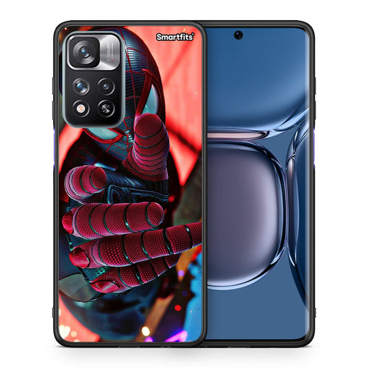 Θήκη Xiaomi Redmi Note 11 Pro / 11 Pro+ Spider Hand από τη Smartfits με σχέδιο στο πίσω μέρος και μαύρο περίβλημα | Xiaomi Redmi Note 11 Pro / 11 Pro+ Spider Hand case with colorful back and black bezels