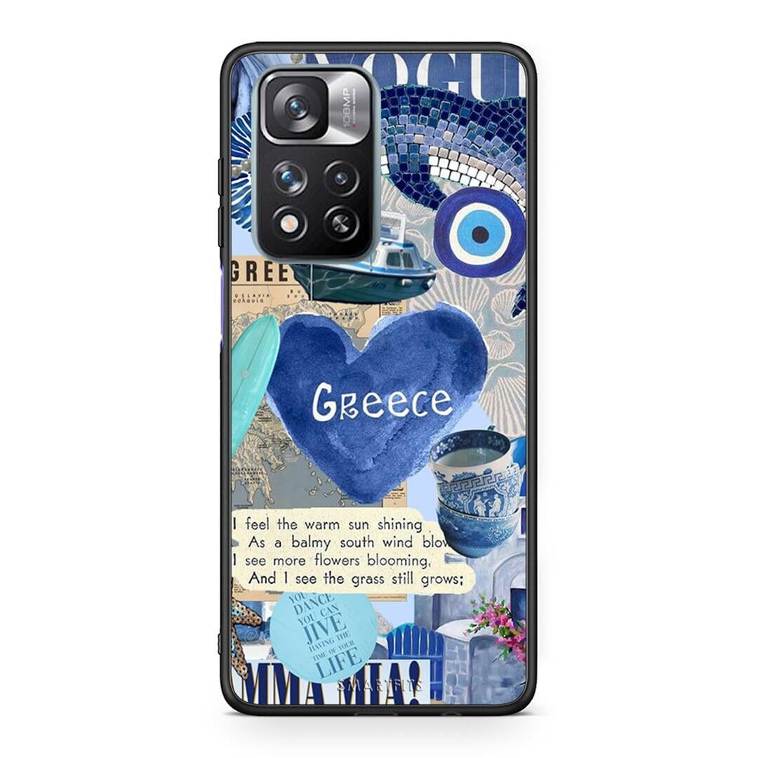 Xiaomi Redmi Note 11 Pro / 11 Pro+ Summer In Greece Θήκη από τη Smartfits με σχέδιο στο πίσω μέρος και μαύρο περίβλημα | Smartphone case with colorful back and black bezels by Smartfits
