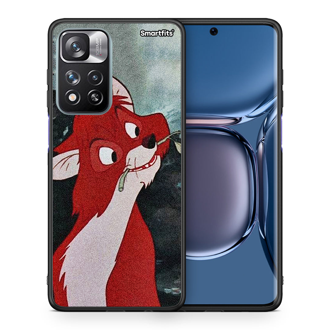 Θήκη Xiaomi Redmi Note 11 Pro/11 Pro+ Tod And Vixey Love 1 από τη Smartfits με σχέδιο στο πίσω μέρος και μαύρο περίβλημα | Xiaomi Redmi Note 11 Pro/11 Pro+ Tod And Vixey Love 1 case with colorful back and black bezels