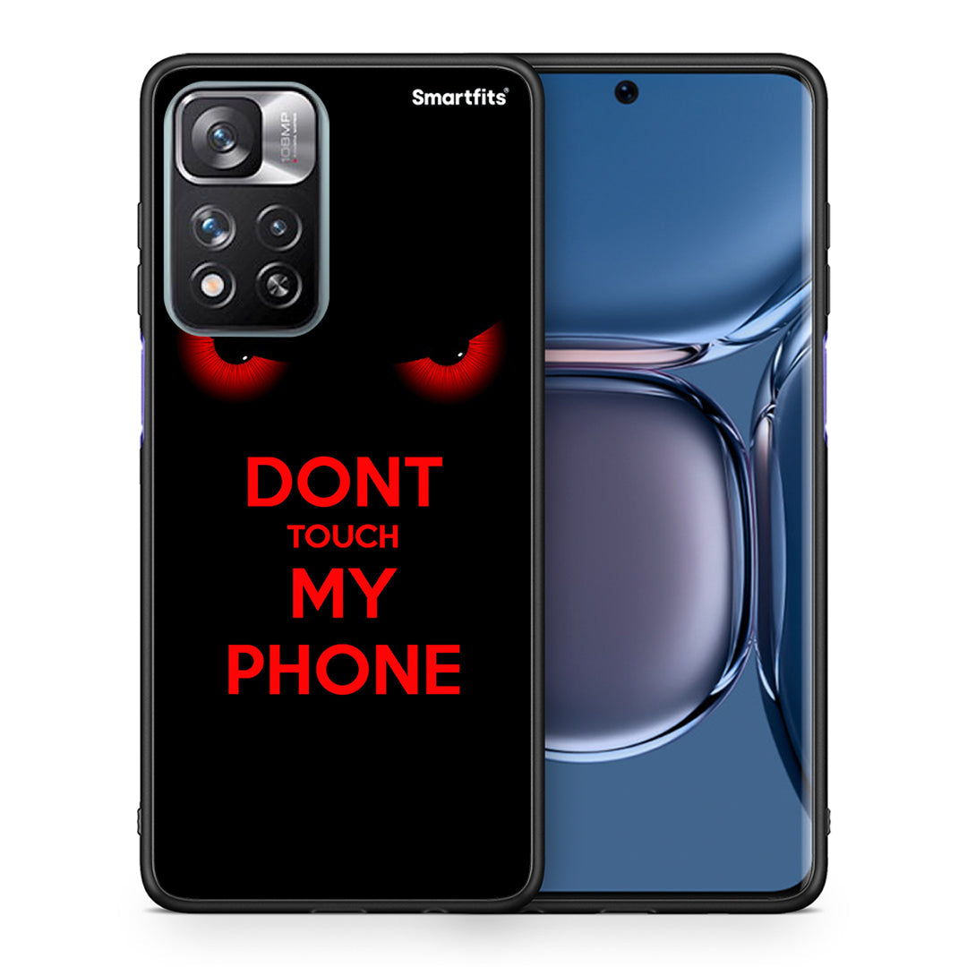 Θήκη Xiaomi Redmi Note 11 Pro / 11 Pro+ Touch My Phone από τη Smartfits με σχέδιο στο πίσω μέρος και μαύρο περίβλημα | Xiaomi Redmi Note 11 Pro / 11 Pro+ Touch My Phone case with colorful back and black bezels