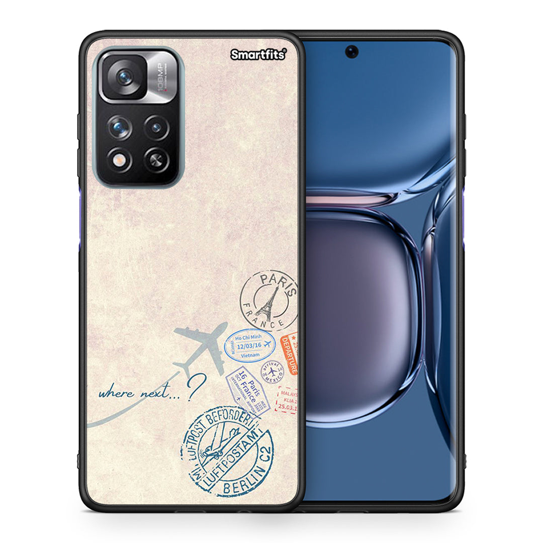 Θήκη Xiaomi Redmi Note 11 Pro / 11 Pro+ Where Next από τη Smartfits με σχέδιο στο πίσω μέρος και μαύρο περίβλημα | Xiaomi Redmi Note 11 Pro / 11 Pro+ Where Next case with colorful back and black bezels