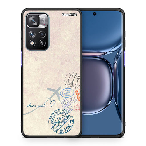 Θήκη Xiaomi Redmi Note 11 Pro / 11 Pro+ Where Next από τη Smartfits με σχέδιο στο πίσω μέρος και μαύρο περίβλημα | Xiaomi Redmi Note 11 Pro / 11 Pro+ Where Next case with colorful back and black bezels