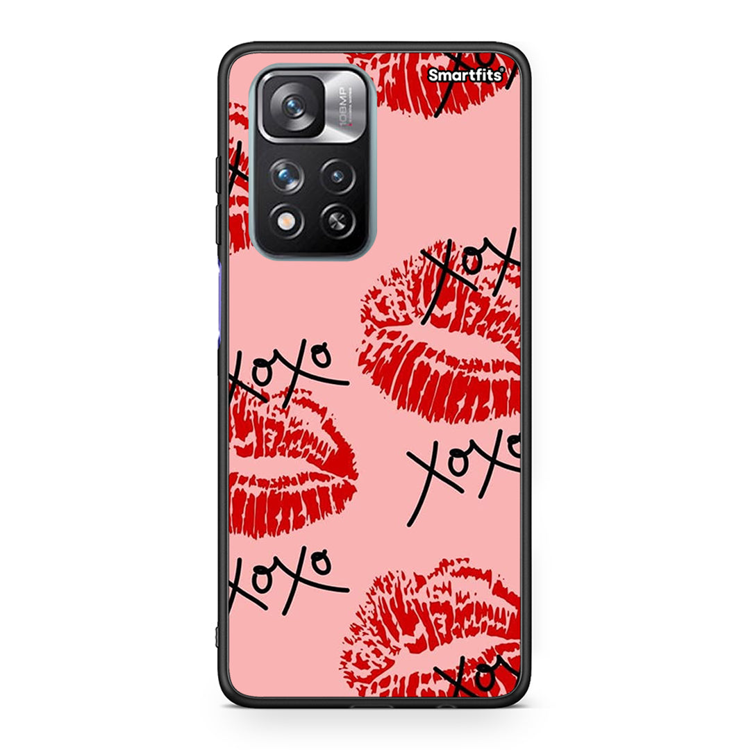 Xiaomi Redmi Note 11 Pro/11 Pro+ XOXO Lips θήκη από τη Smartfits με σχέδιο στο πίσω μέρος και μαύρο περίβλημα | Smartphone case with colorful back and black bezels by Smartfits