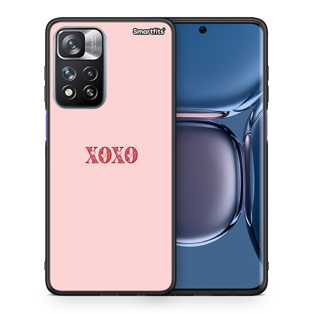 Θήκη Xiaomi Redmi Note 11 Pro/11 Pro+ XOXO Love από τη Smartfits με σχέδιο στο πίσω μέρος και μαύρο περίβλημα | Xiaomi Redmi Note 11 Pro/11 Pro+ XOXO Love case with colorful back and black bezels
